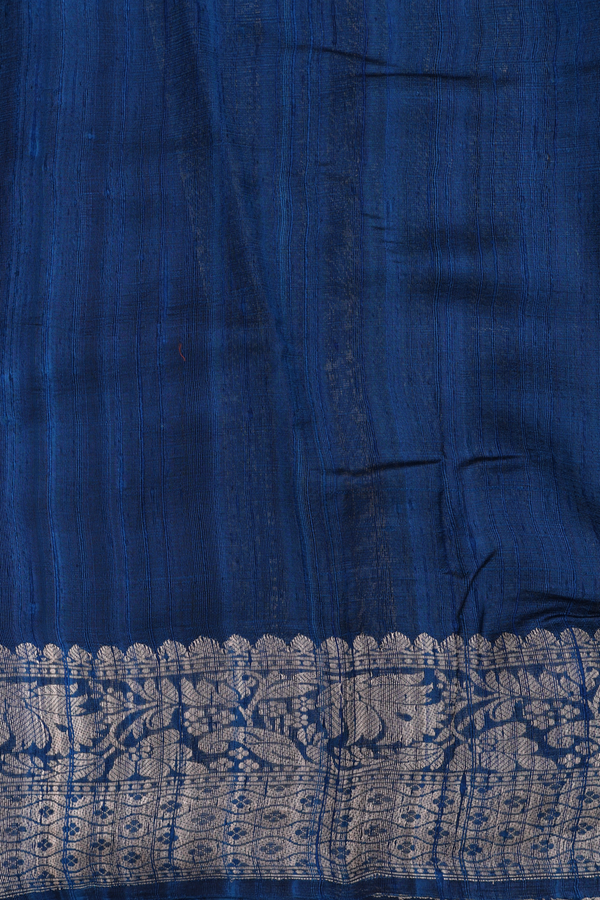 Tussar Banarasi Silk Saree Mehendi Green With Floral Motifs