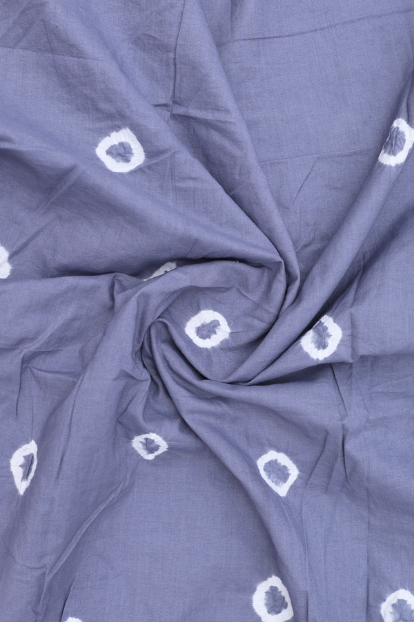 V-Neck Printed Buttas Grey Dobby Cotton Long Kurta
