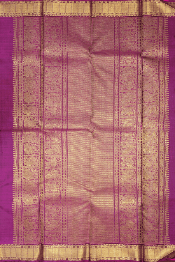 Vanasingaram Design Emerald Green Kanchipuram Silk Saree