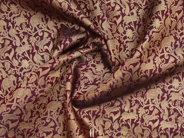 Vanasingaram Design Red Kanchipuram Blouse Material