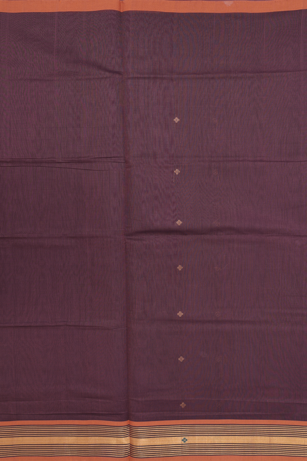 Venkatagiri Cotton Saree In Coffee Brown With Floral Buttas