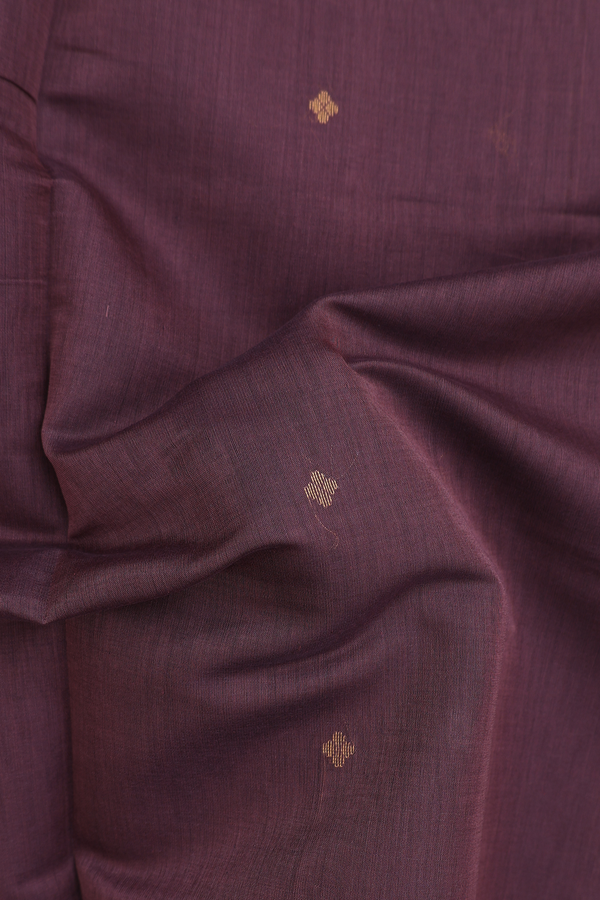Venkatagiri Cotton Saree In Coffee Brown With Floral Buttas