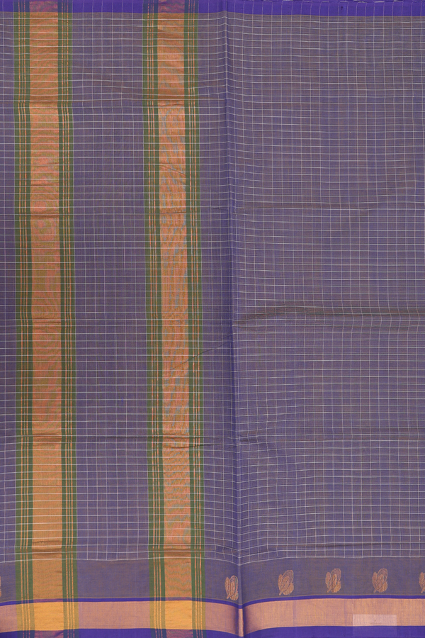 Venkatagiri Cotton Saree In Dual Tone With Checks Design