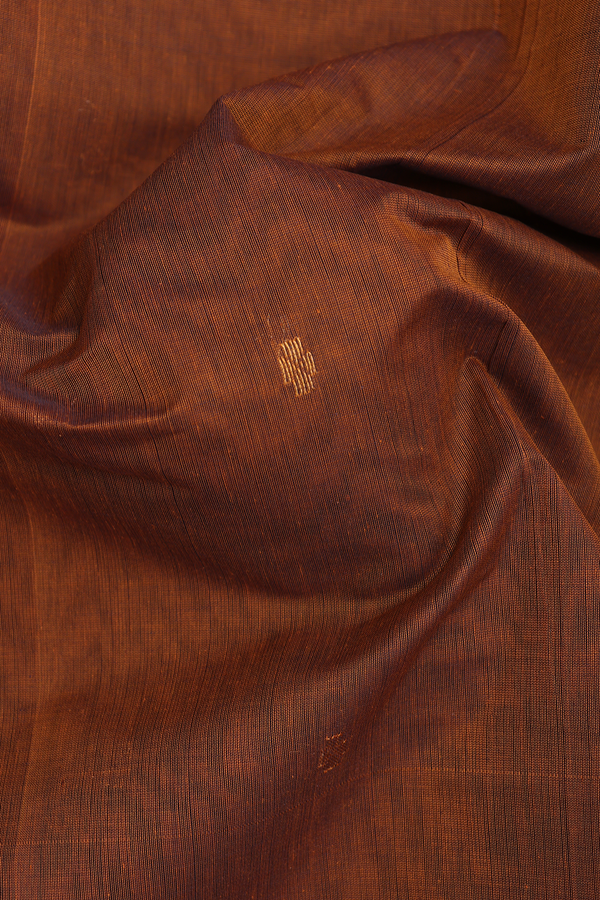 Venkatagiri Cotton Saree In Brown With Floral Buttis