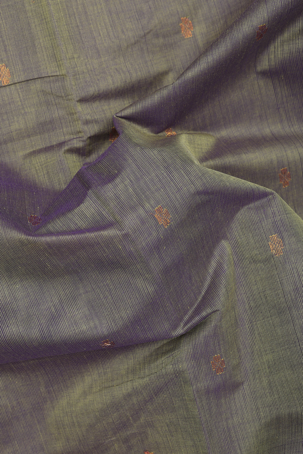 Venkatagiri Cotton Saree In Dual Tone With Floral Buttas