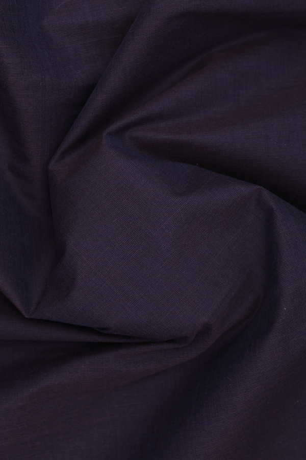 Venkatagiri Cotton Saree In Navy Blue With Floral Border