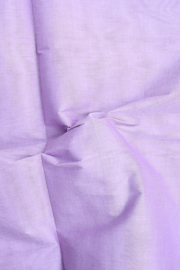 Venkatagiri Cotton Saree In Pastel Purple With Contrast Border