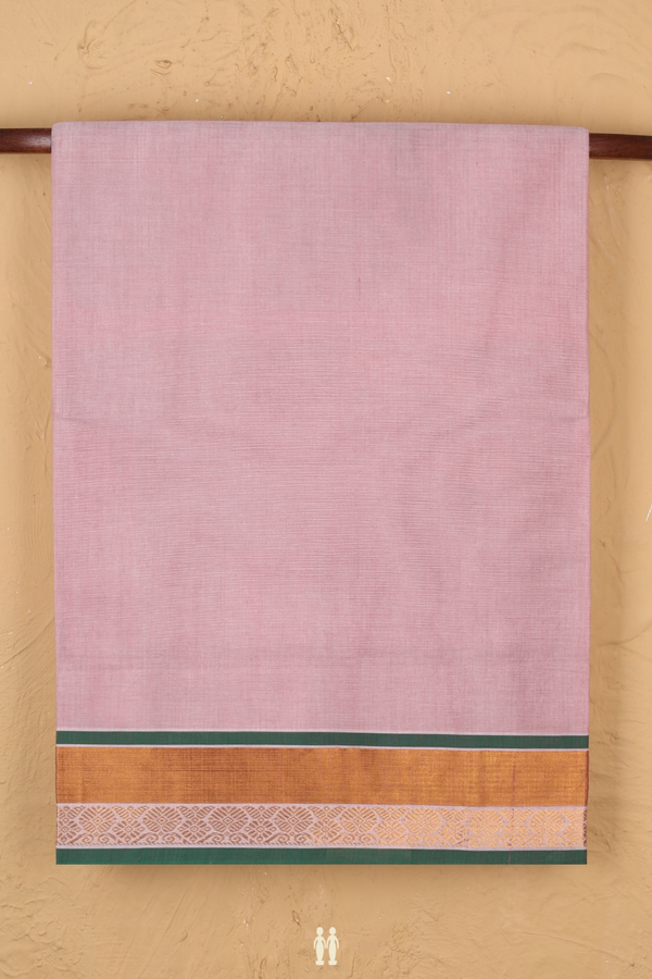 Venkatagiri Cotton Saree In Pink With Floral Border