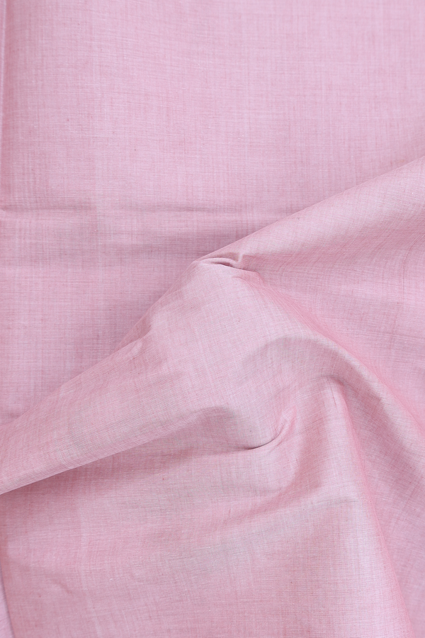 Venkatagiri Cotton Saree In Pink With Floral Border