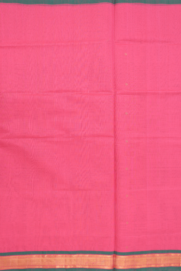 Venkatagiri Cotton Saree In Pink With Floral Buttas
