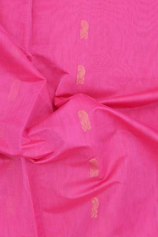 Venkatagiri Cotton Saree In Pink With Floral Buttas