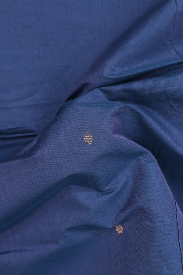 Venkatagiri Cotton Saree In Blue With Floral Buttas