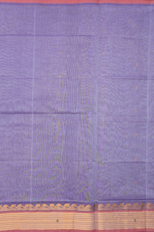 Venkatagiri Cotton Saree In Purple With Floral Buttas