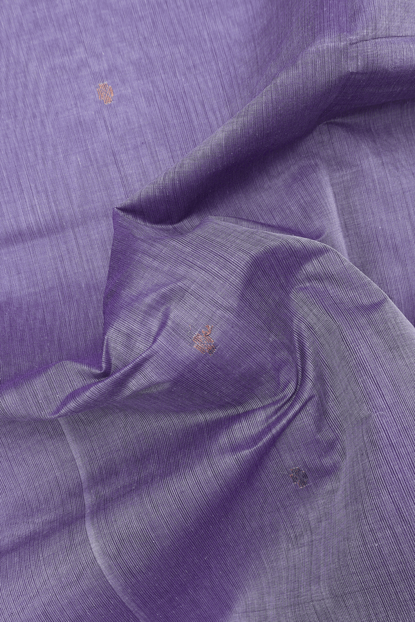 Venkatagiri Cotton Saree In Purple With Floral Buttas