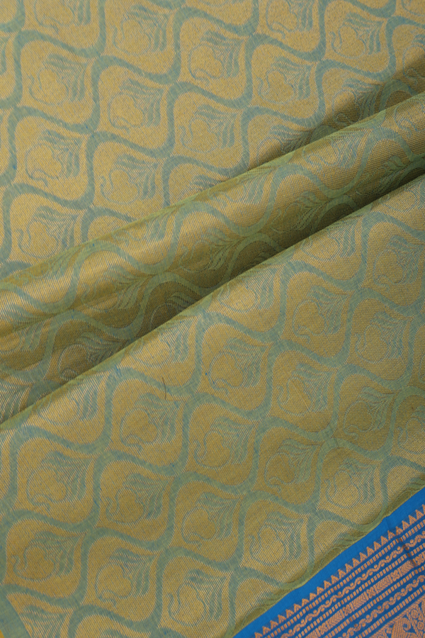 Venkatagiri Cotton Saree In Yellow With Thilagam Buttas