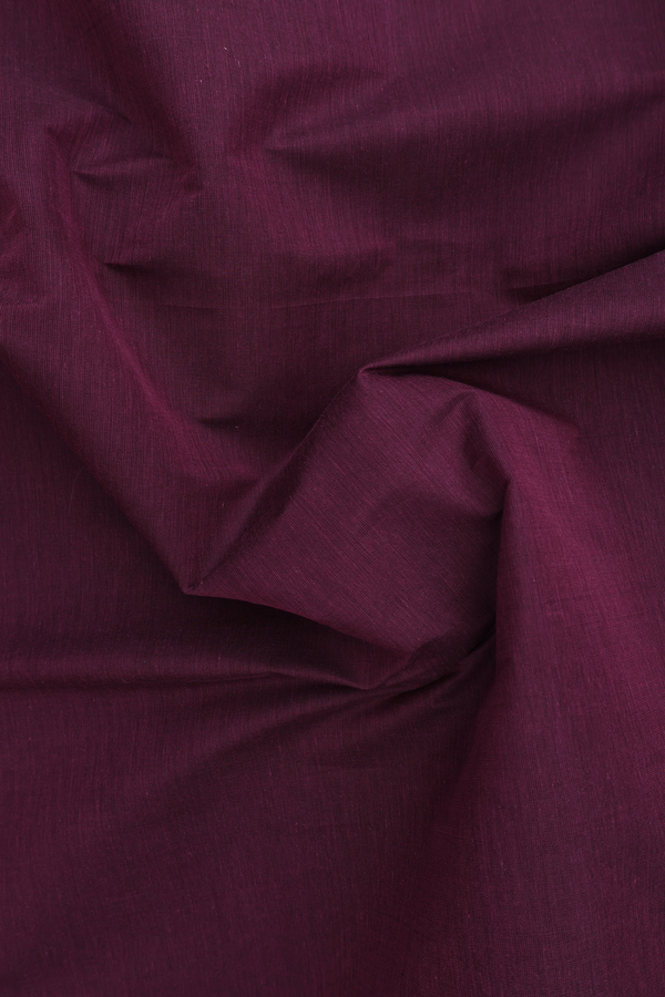 Venkatagiri Cotton Saree In Plum Brown With Paisley Border