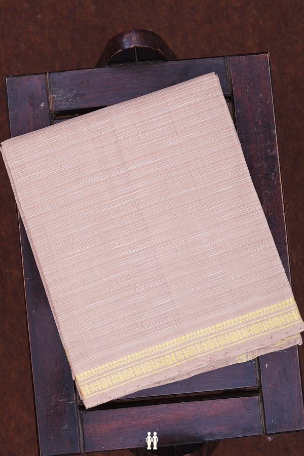 Zari Border Brown Cotton Dhoti