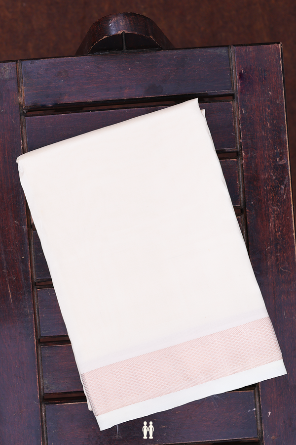 Zari Border Cream Color Art Silk Dhoti