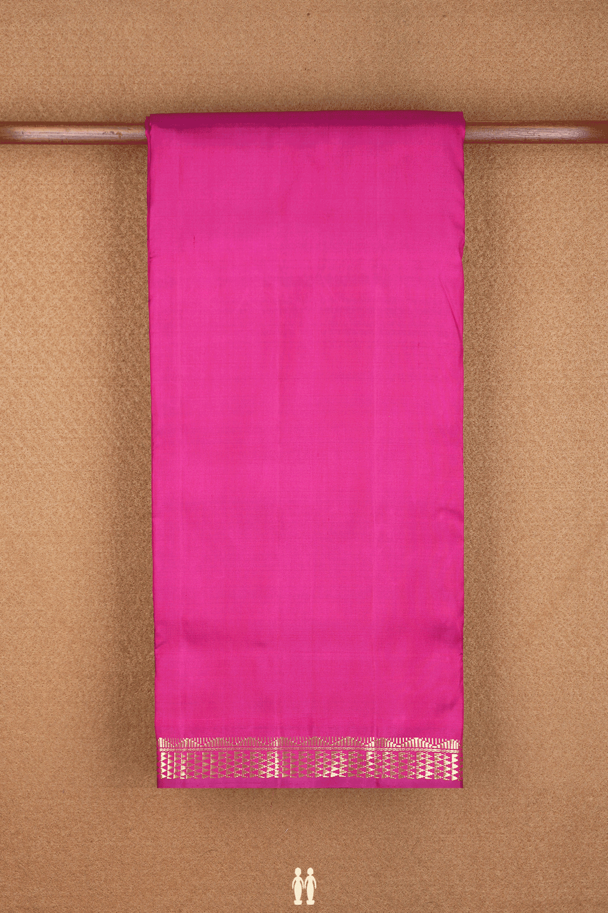 Zari Border Deep Magenta Kanchipuram Nine Yards Silk Saree