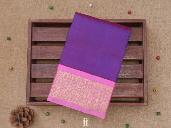Zari Border Dual Tone Kanchipuram Silk Pavadai Sattai Material