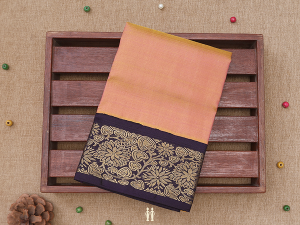 Zari Border Dual Tone Kanchipuram Silk Pavadai Sattai Material