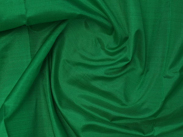 Zari Border Green Silk Dhoti For Deity