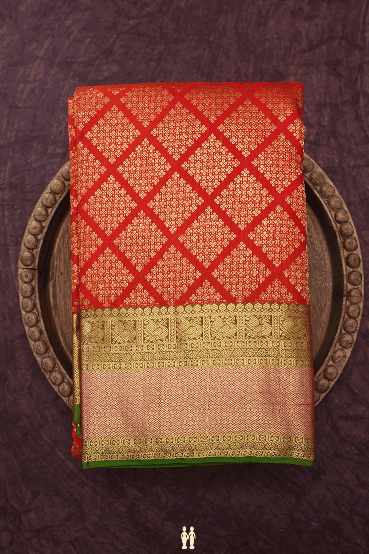 Zari Border In Brocade Chilli Red Kanchipuram Silk Saree