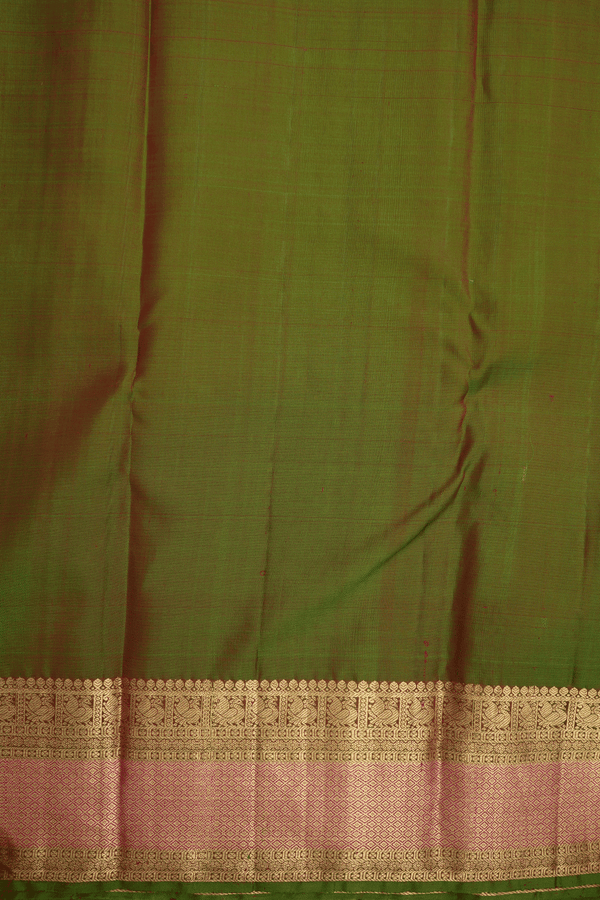 Zari Border In Brocade Chilli Red Kanchipuram Silk Saree