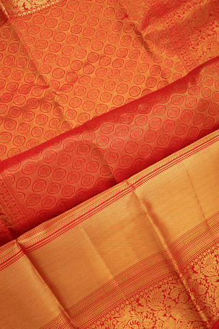 Zari Border In Brocade Emerald Green Kanchipuram Silk Saree