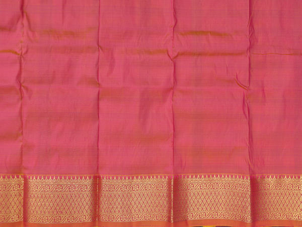 Checks Design Multicolor Kanchipuram Pavadai Sattai Material