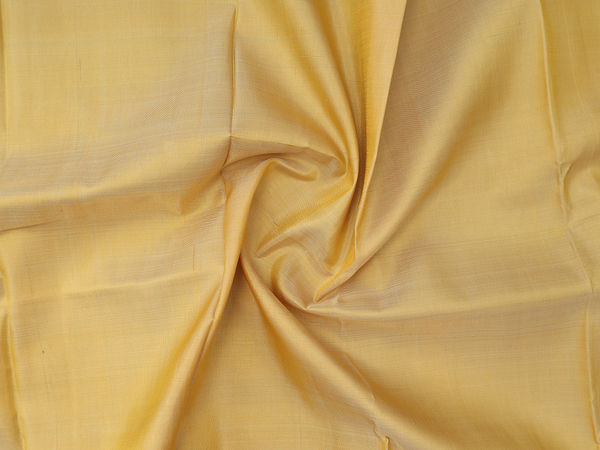 Zari Border Pale Yellow Kanchipuram Pavadai Sattai Material