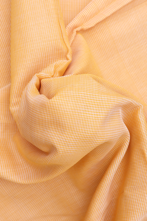 Zari Border Pastel Orange Maheswari Silk Cotton Saree