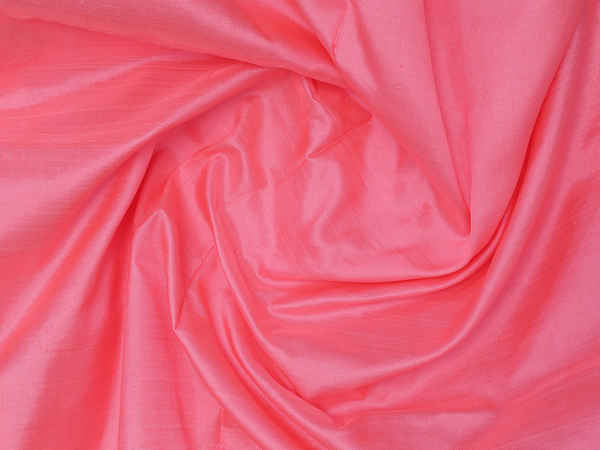 Zari Border Peach Silk Dhoti For Deity