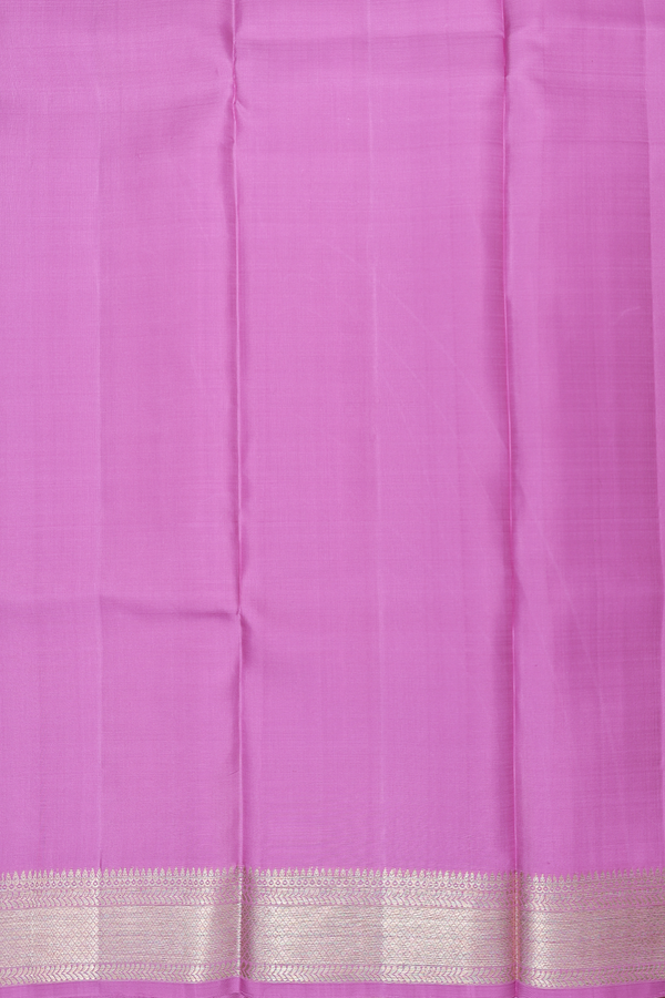 Zari Border Pink Silk Dhoti With Angavastram Set