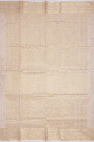 Zari Border Plain Beige Coimbatore Cotton Saree