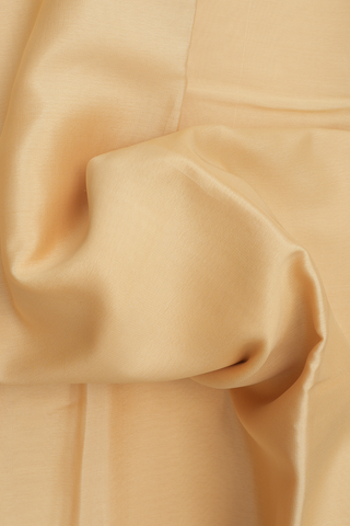 Zari Border Plain Beige Mysore Silk Saree