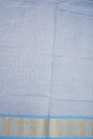 Zari Border Plain Blush Pink Poly Cotton Saree