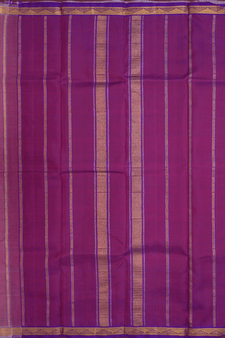 Zari Border Plain Dual Tone Kanchipuram Silk Saree
