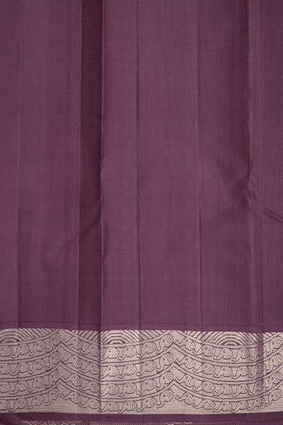 Zari Border Plain Dusty Purple Kanchipuram Silk Saree