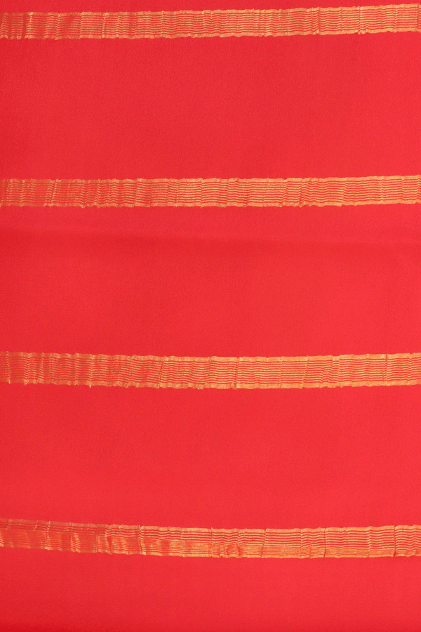 Zari Border Plain Lotus Pink Mysore Silk Saree
