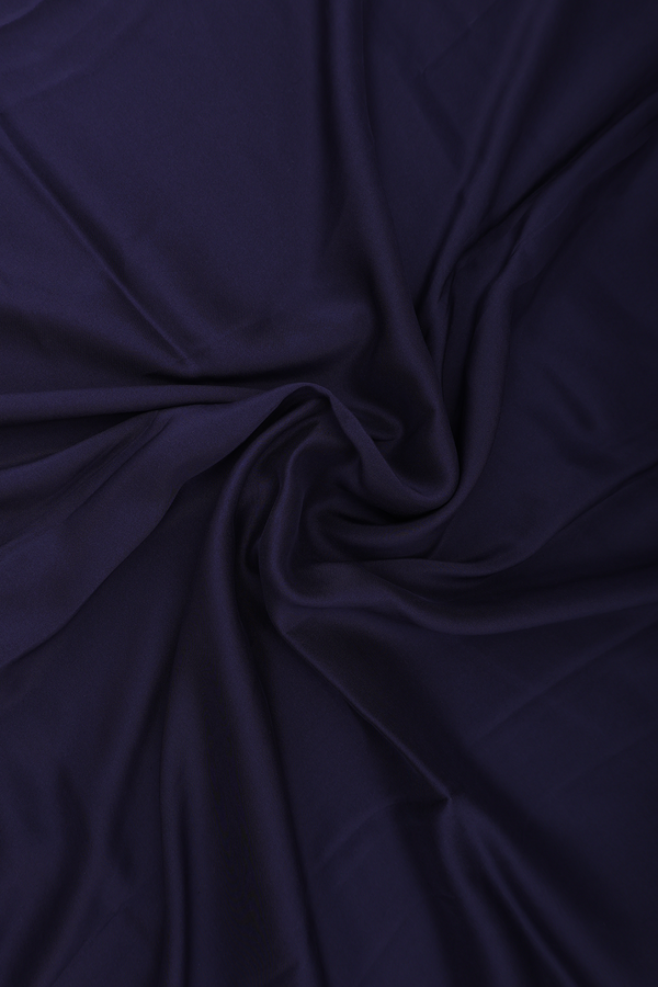 Zari Border Plain Navy Blue Mysore Silk Dupatta