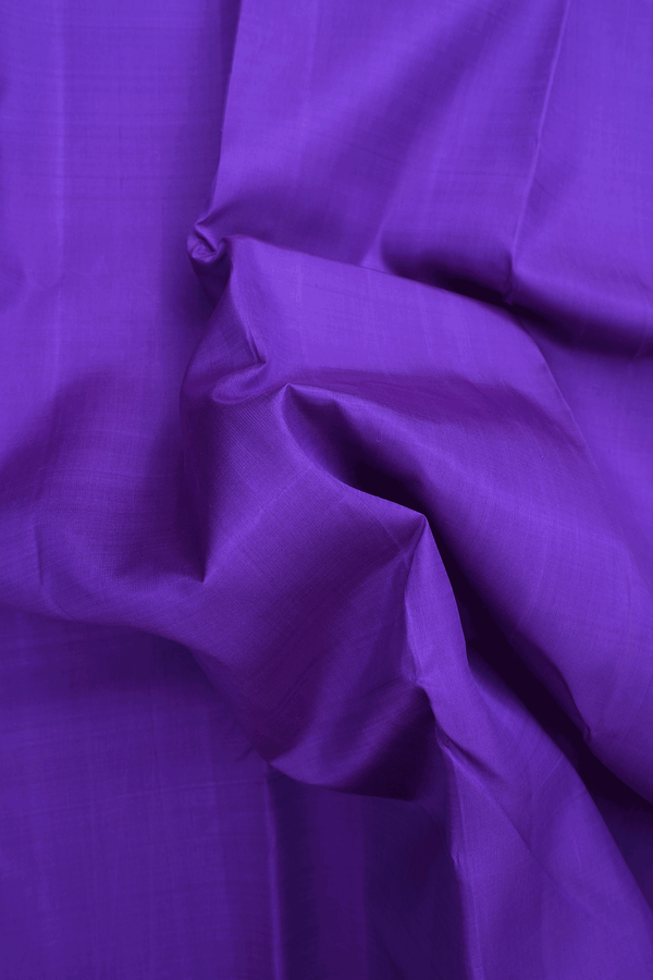 Zari Border Plain Purple Kanchipuram Silk Saree