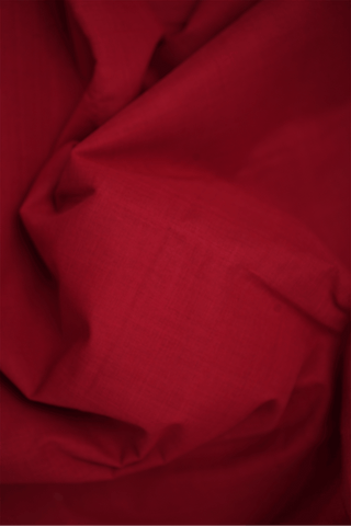 Zari Border Plain Ruby Red Mangalagiri Cotton Saree