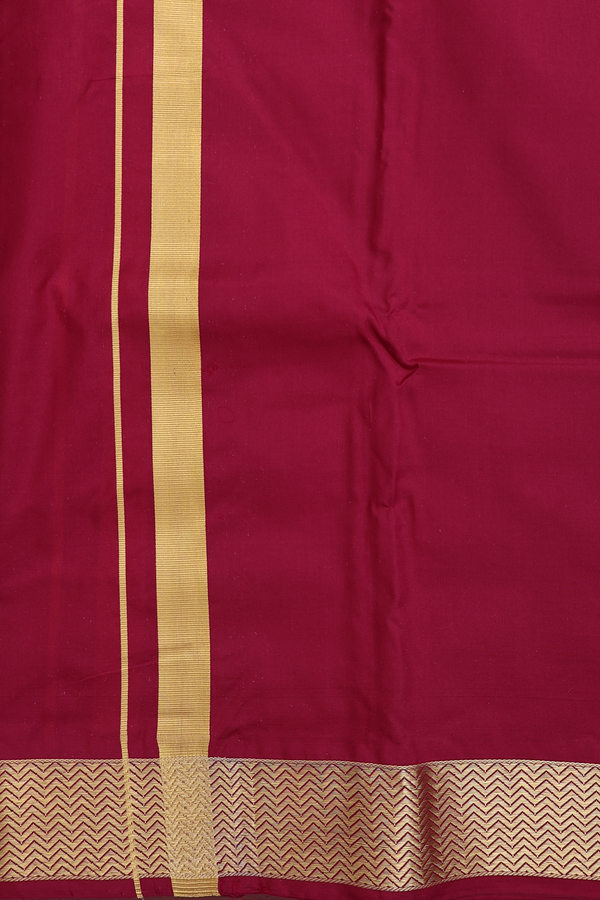 Zari Border Red Silk Dhoti