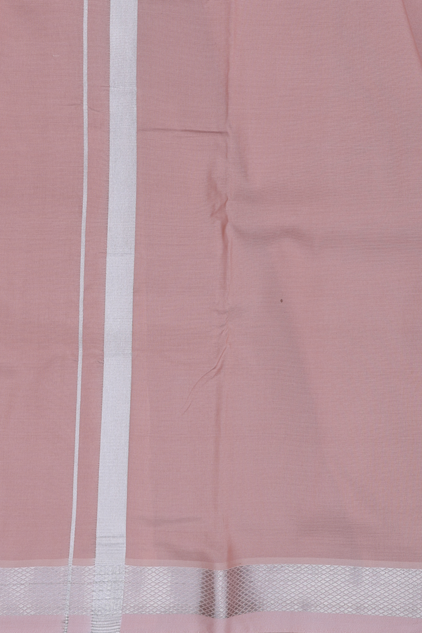 Zari Border Rose Brown Art Silk Dhoti