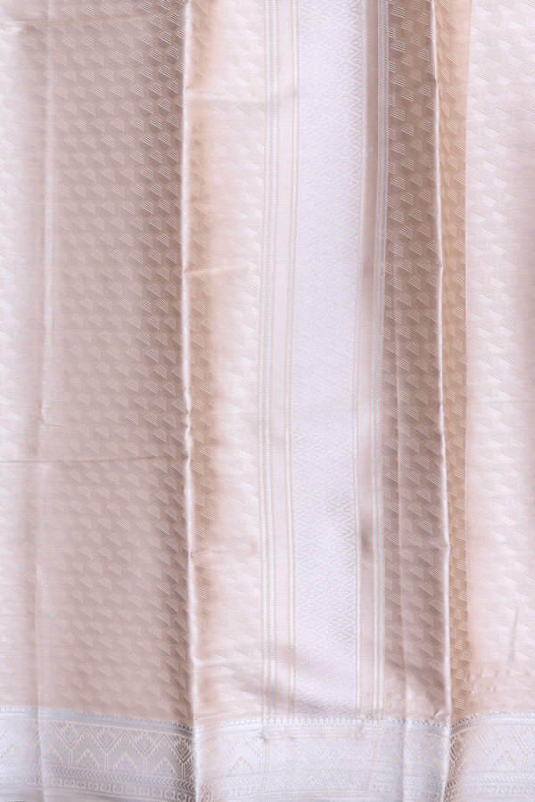 Zari Border Tissue Brown Art Silk Dhoti With Shirt Material