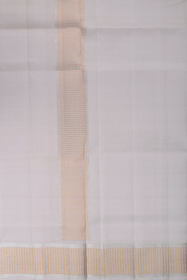 Zari Border White Silk Dhoti