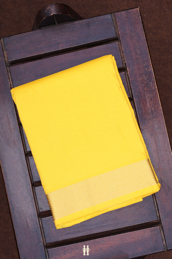 Zari Border Yellow Silk Dhoti