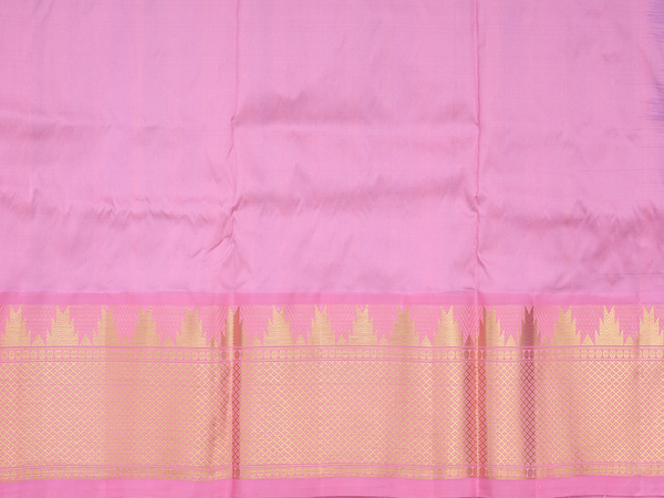 Zari Buttas Berry Purple Kanchipuram Pavadai Sattai Material