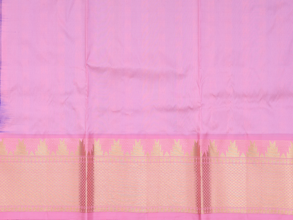 Zari Buttas Blue Kanchipuram Pavadai Sattai Material